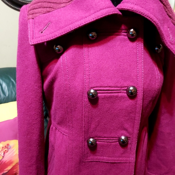 Delia's Fuschia Peacoat - Picture 10 of 11
